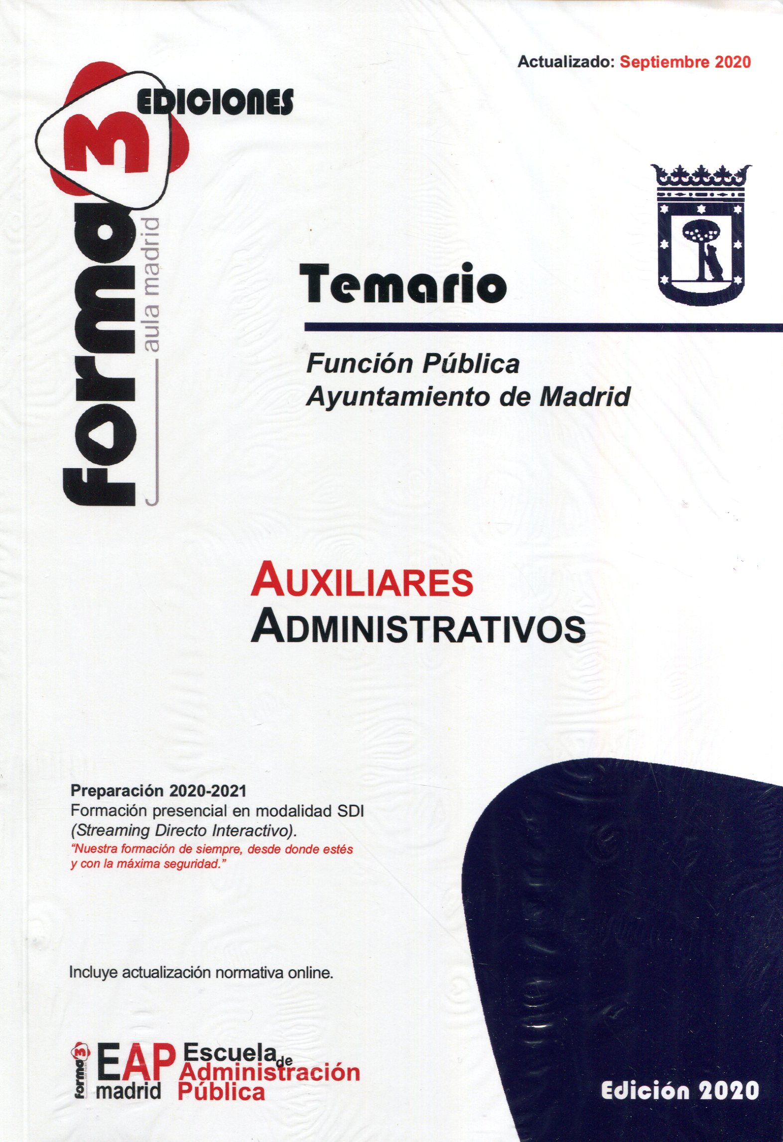 Auxiliares Administrativos de Función Pública del Ayuntamiento de Madrid 2020. 9788492771486