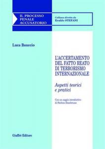 L'accertamento del fatto reato di terrorismo internazionale. 9788814118463