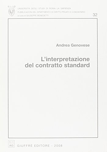 L'interpretazione del contratto standard. 9788814140310