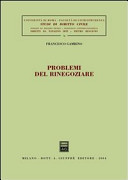 Problemi del rinegoziare. 9788814115318