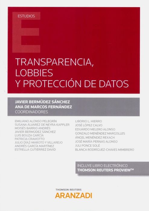 Transparencia, lobbies y protección de datos. 9788413453149