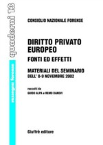 Diritto privato europeo. 9788814106552