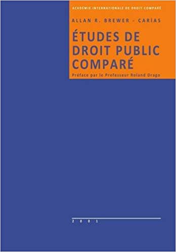 Études de Droit Public comparé. 9782802714996