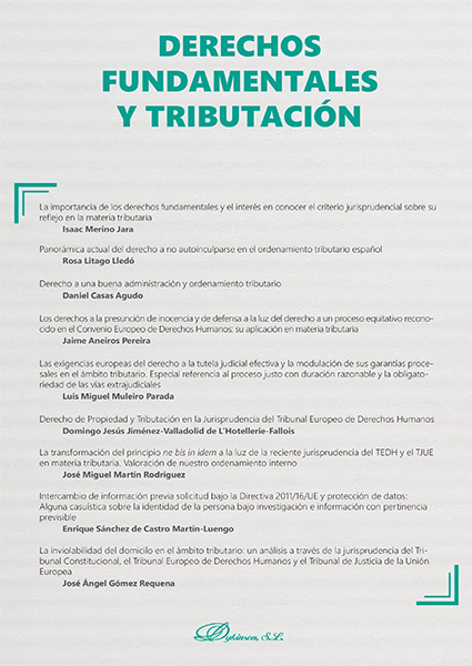 Derechos fundamentales y tributación. 9788413249636