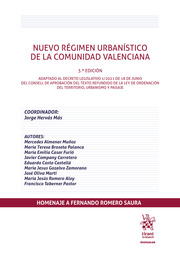 Nuevo régimen urbanístico de la Comunidad Valenciana. 9788411132336