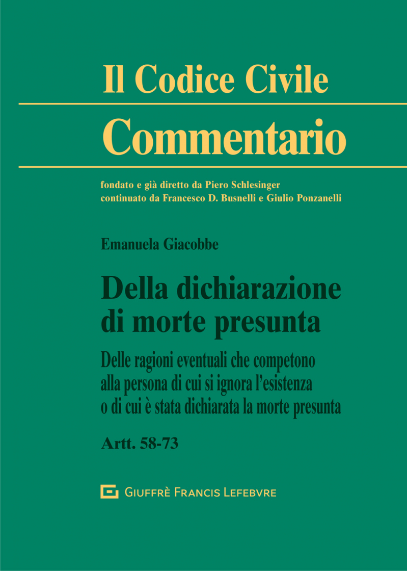 Della dichiarazione di morte presunta