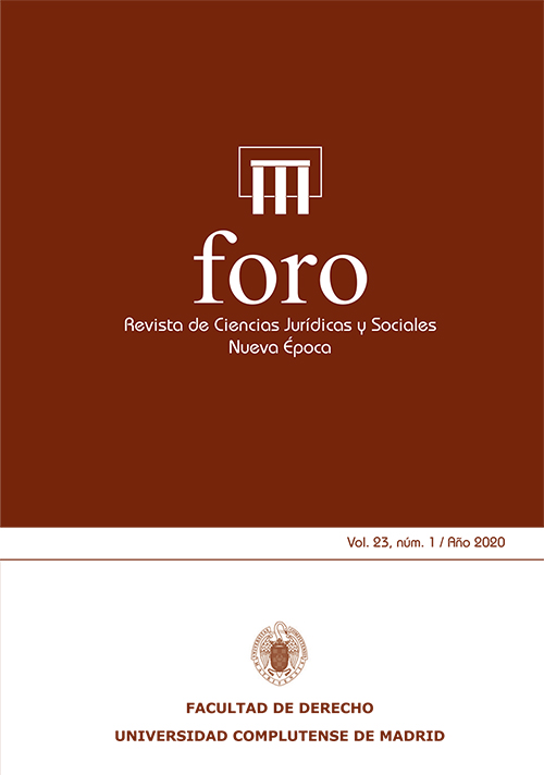 Foro. Revista de Ciencias Jurídicas y Sociales. Nueva Época; Vol. 23. Núm 1 / 2020. 101065766