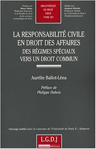 La responsabilité civile en droit des affaires. 9782275033426