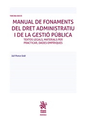 Manual de fonaments del Dret Administratiu i de la gestió pública. 9788411308250