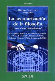 La secularización de la filosofía. 9788474324440