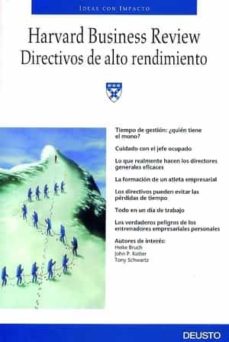 Harvard business review : directivos de alto rendimiento. 9788423421350