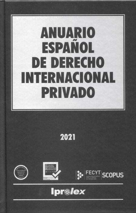 Anuario Español de Derecho Internacional Privado 2021. 101077374