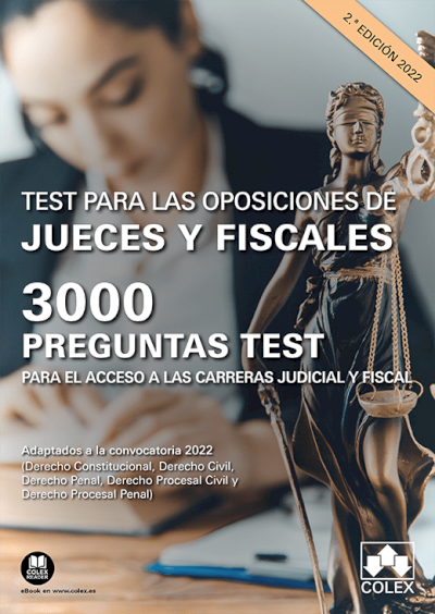 Test para las oposiciones de jueces y fiscales. 9788413594156