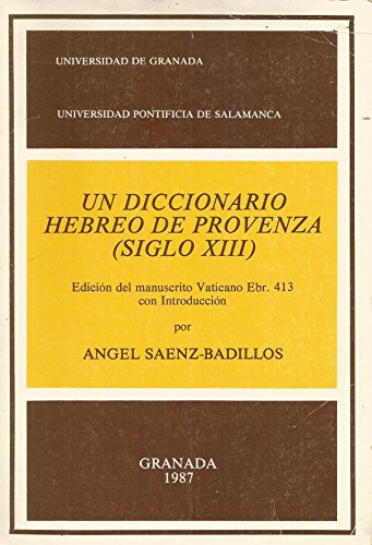 Un diccionario hebreo de Provenza  (siglo XIII). 9788433805652