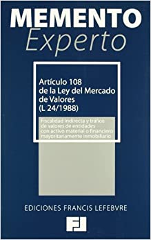 MEMENTO EXPERTO-Artículo 108 de la Ley del Mercado de Valores (L 24/1988). 9788415056348