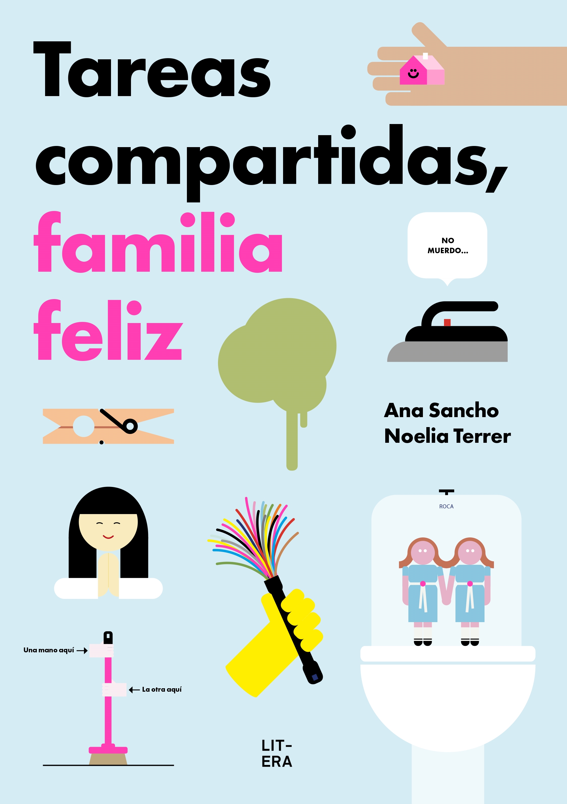 Tareas compartidas, familia feliz