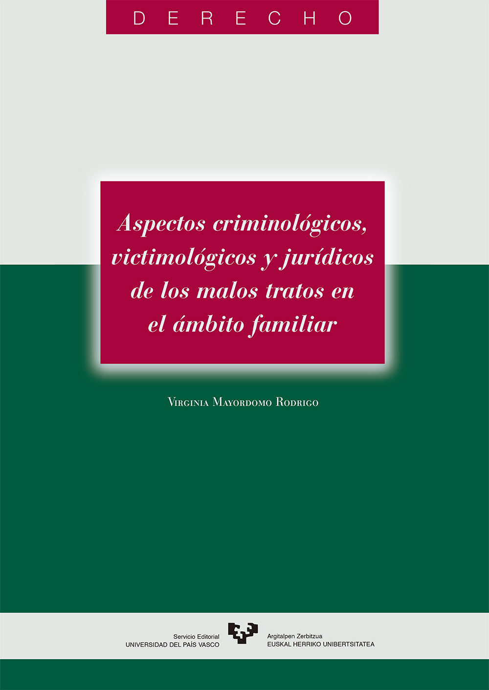 Aspectos criminológicos, victimológicos y jurídicos de los malos tratos en el ámbito familiar. 9788483730461
