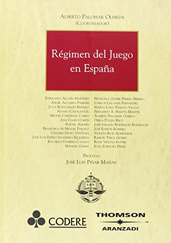 Régimen del juego en España. 9788497676489