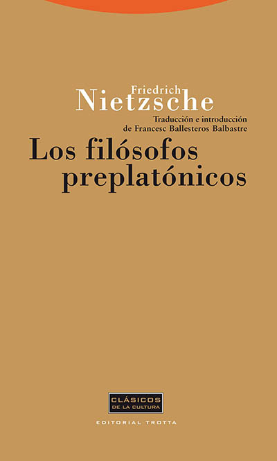 Los filósofos preplatónicos. 9788481645910