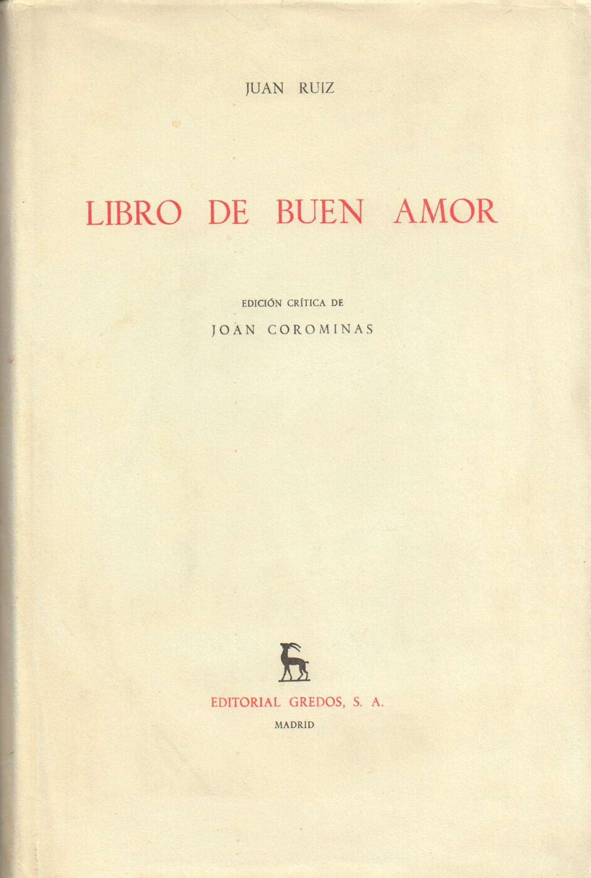 Libro del buen amor. 9788424913083