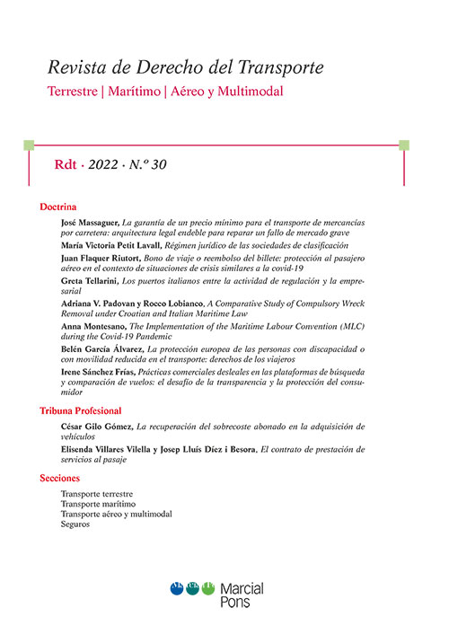 Revista de Derecho del Transporte, Nº30, año 2022
