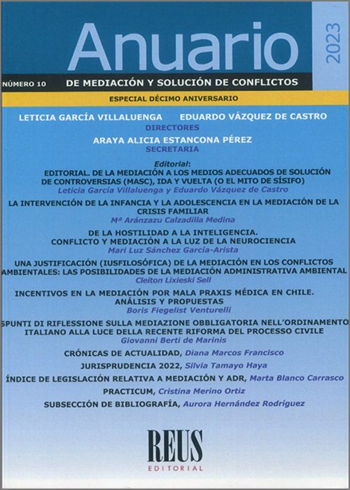 Anuario de Mediación y Solución de Conflictos, Nº 10, año 2023. 101105206
