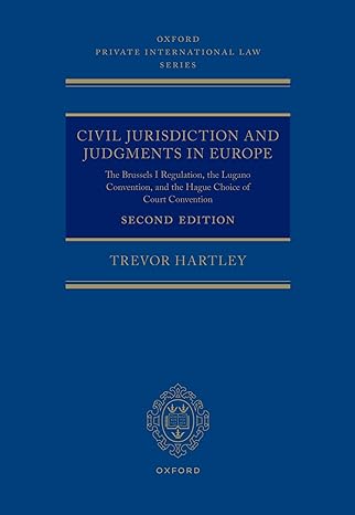 Civil jurisdiction and judgments in Europe. 9780198879749