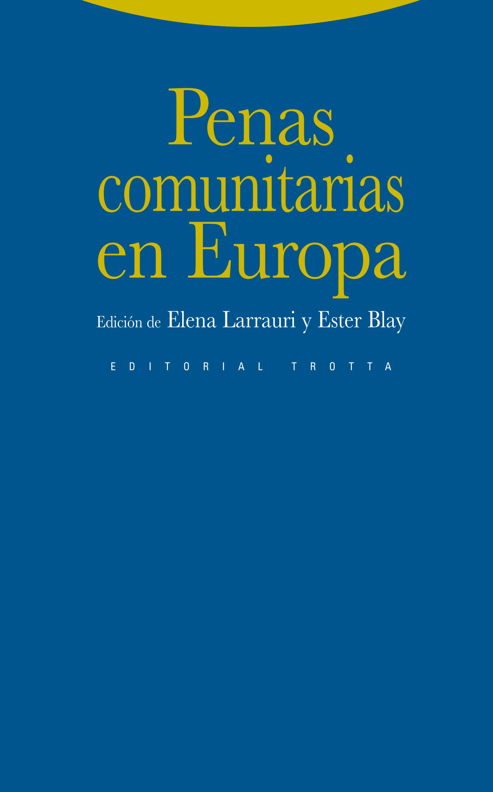 Penas comunitarias en Europa. 9788498792270