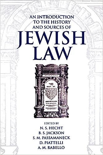An intorduction to the history and sources jewish Law. 9780198262626