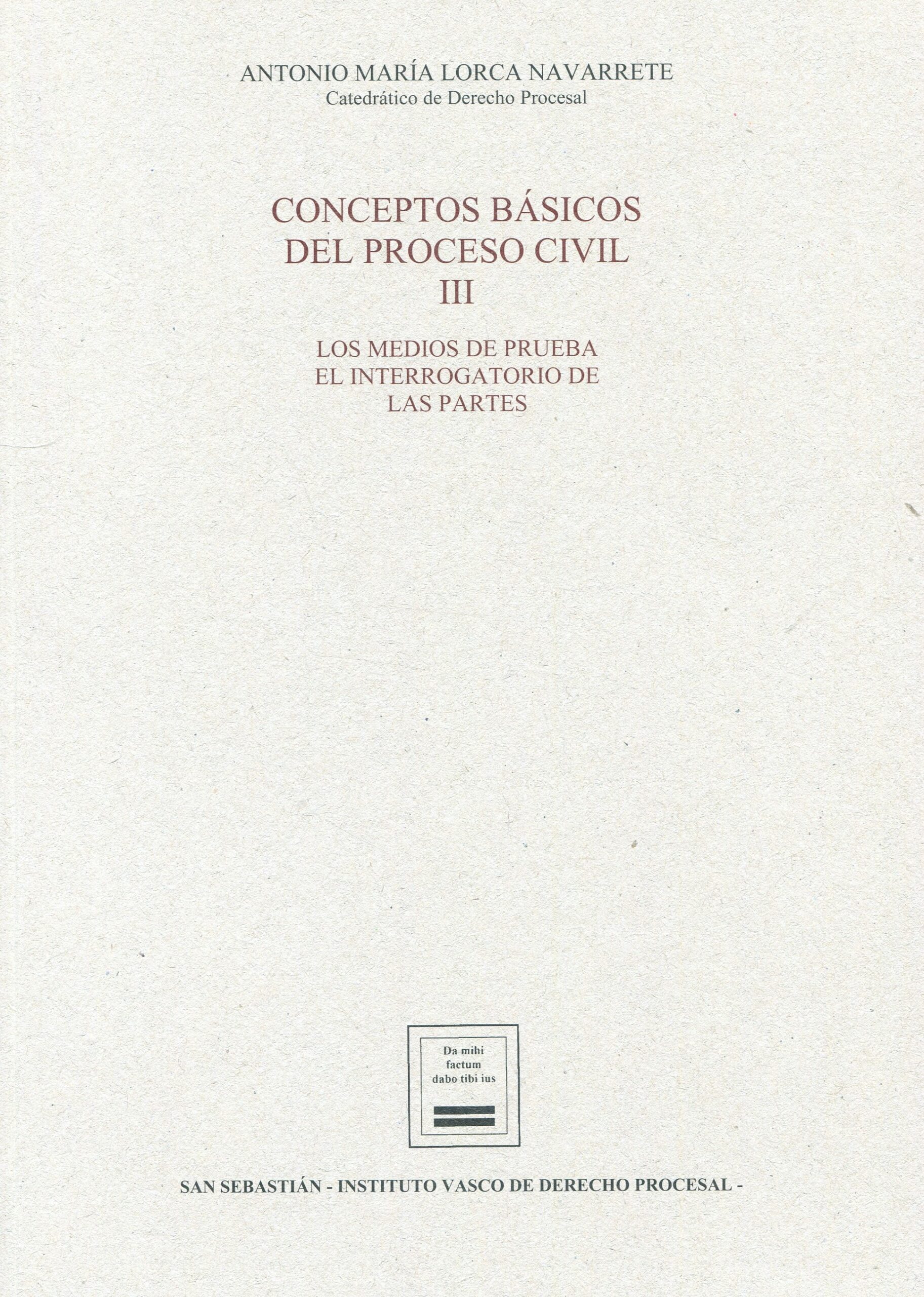 Conceptos básicos del proceso civil. 9788412629644