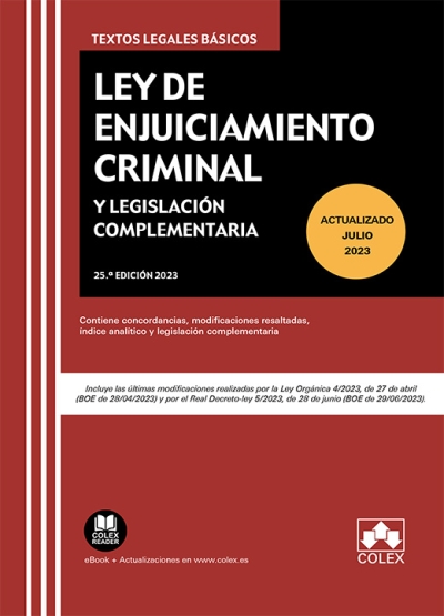 Ley de Enjuiciamiento Criminal y legislación complementaria. 9788411940269