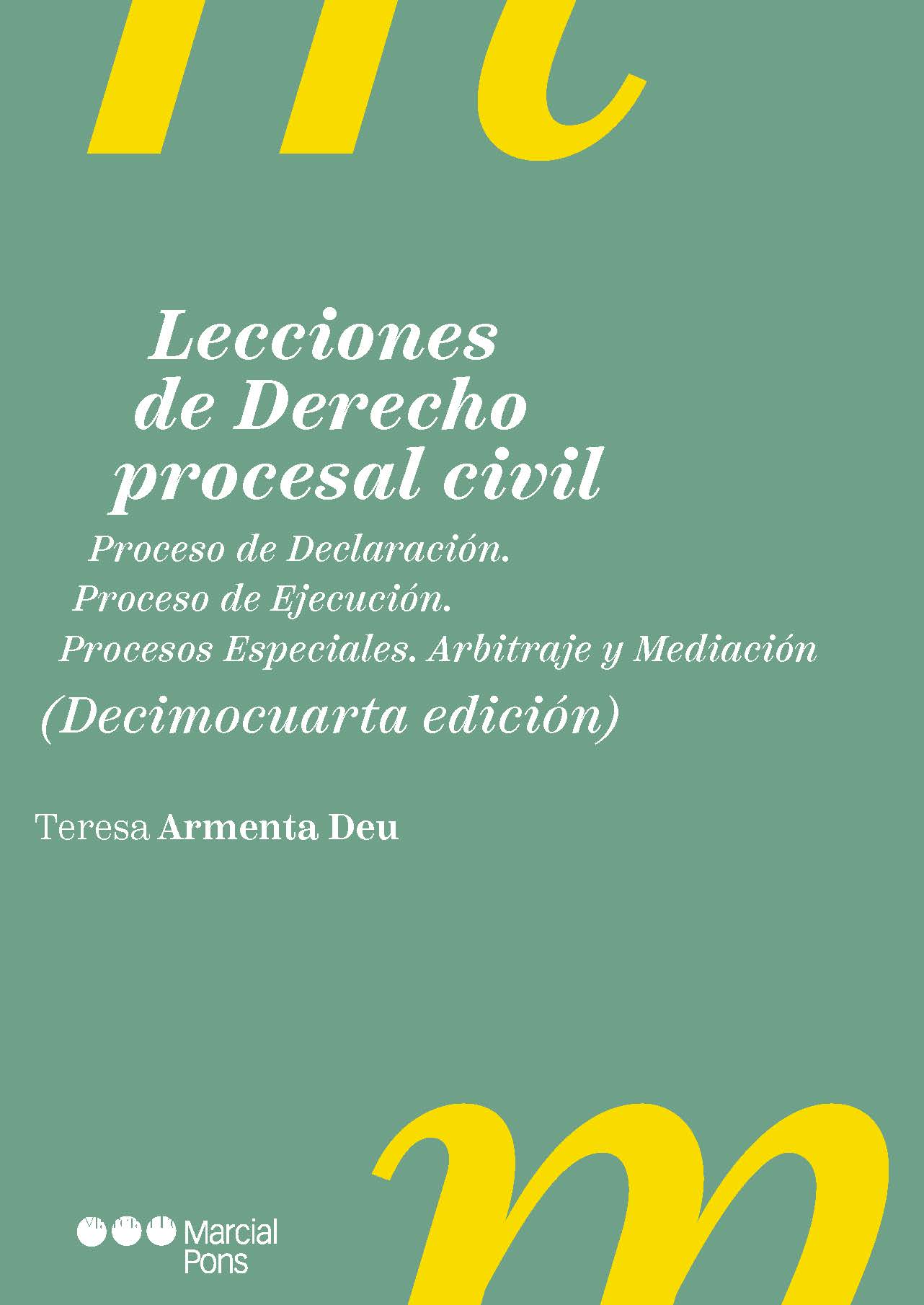Lecciones de Derecho procesal civil. 9788413816876