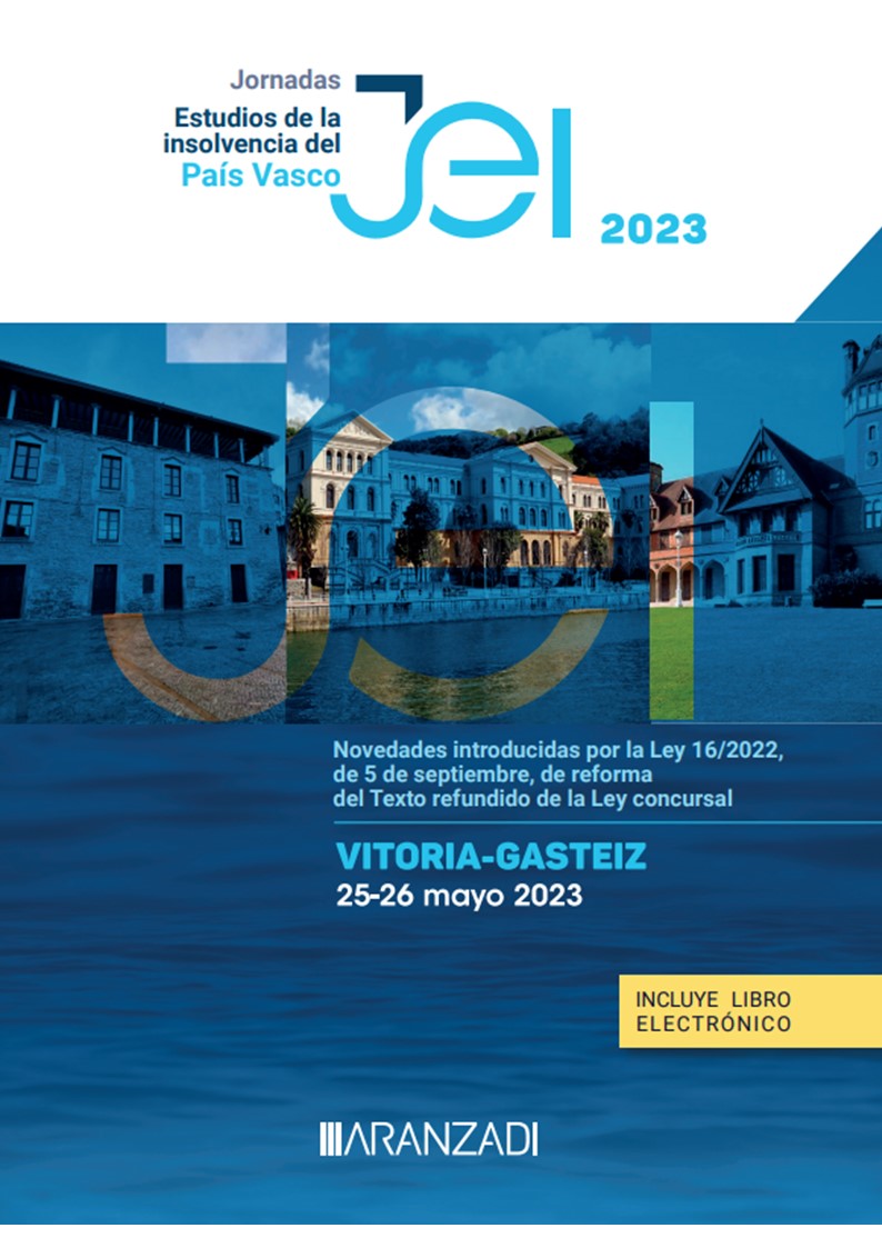 Jornadas. Vitoria-Gasteiz (25-26 mayo 2023). Estudios de la insolvencia del País Vasco. 9788411635936
