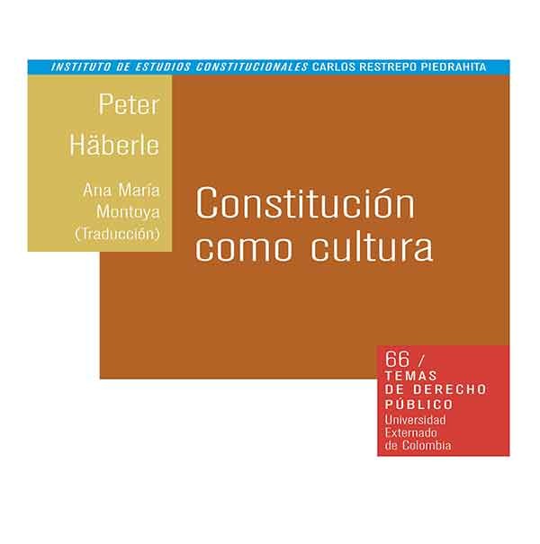 Constitución como cultura. 9789586165952