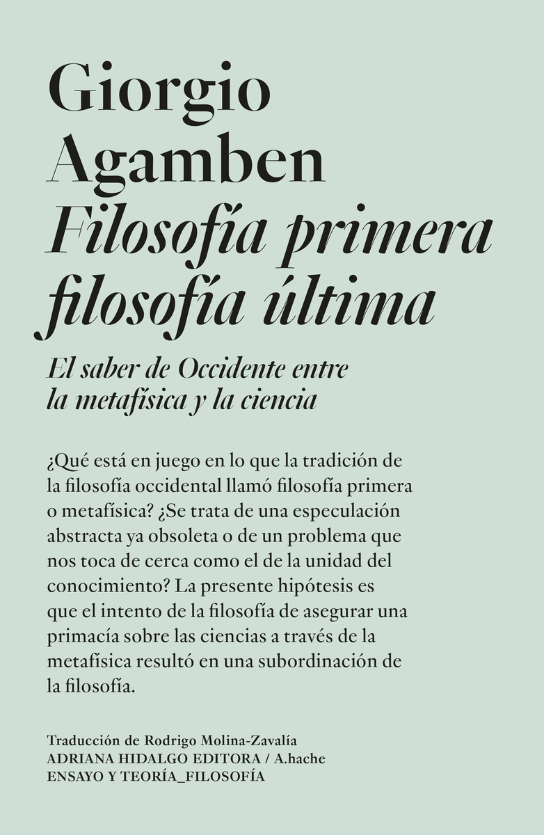 Filosofía primera filosofía última. 9786316615329