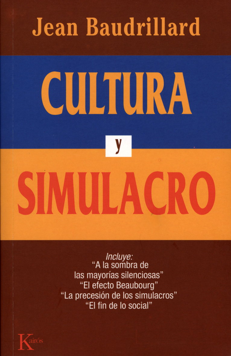 Cultura y simulacro. 9788472452985