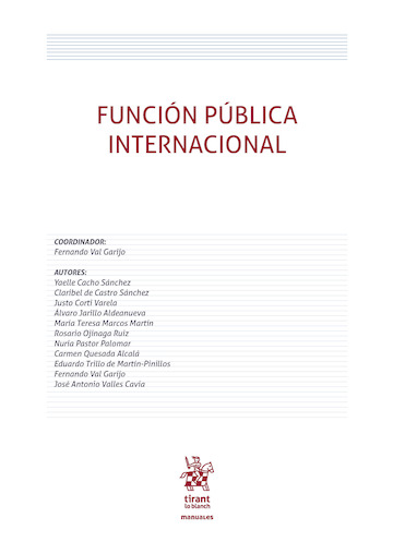 Función pública internacional. 9791370100438