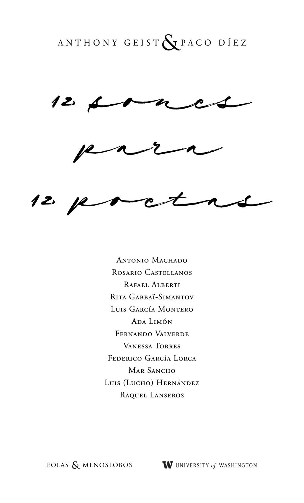 12 sones para 12 poetas = 12 songs for 12 poets