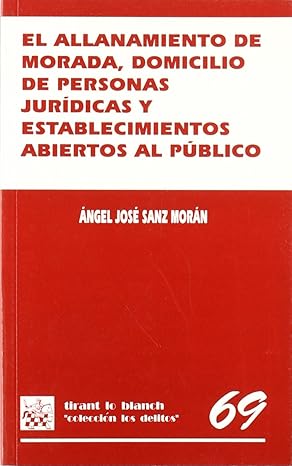 El allanamiento de morada, domicilio de personas jurídicas y establecimientos abiertos al público. 9788484565437