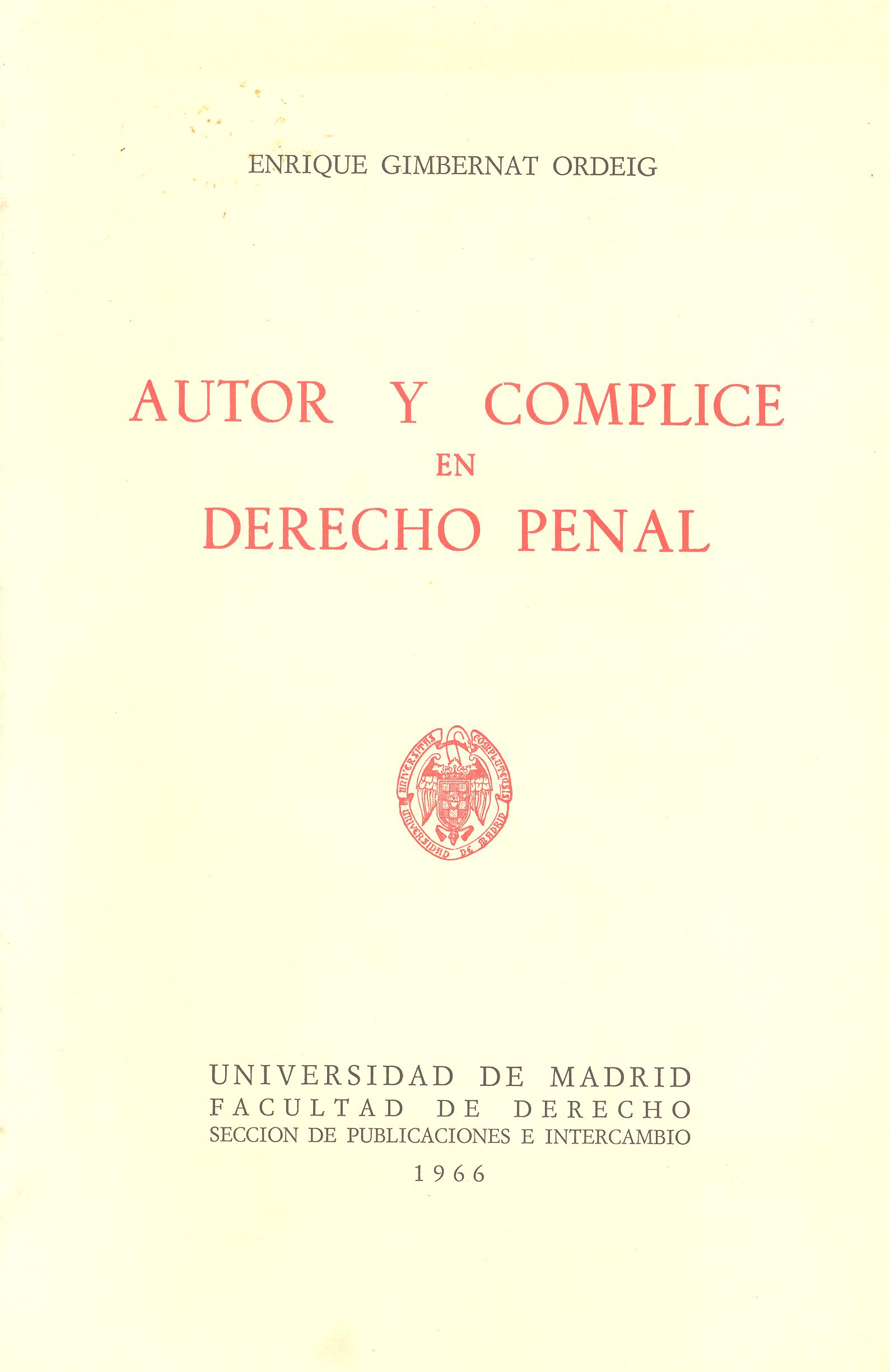 Autor y cómplice en Derecho penal. 100458181
