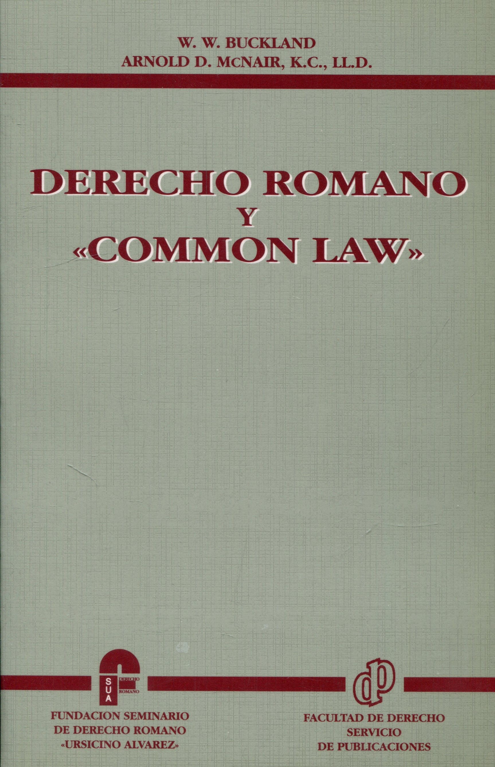 Derecho Romano y 'Common Law'. 9788486926755