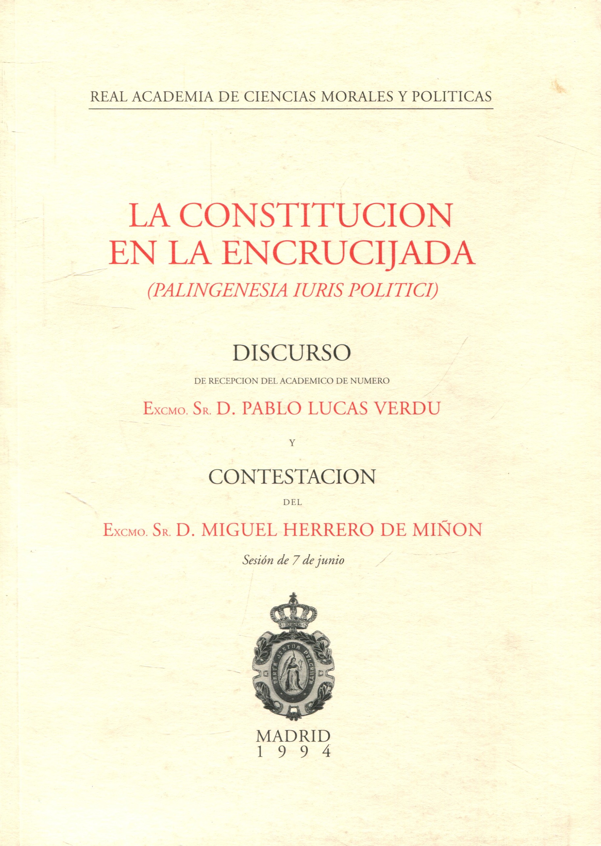 La Constitución en la encrucijada . 9788486926694