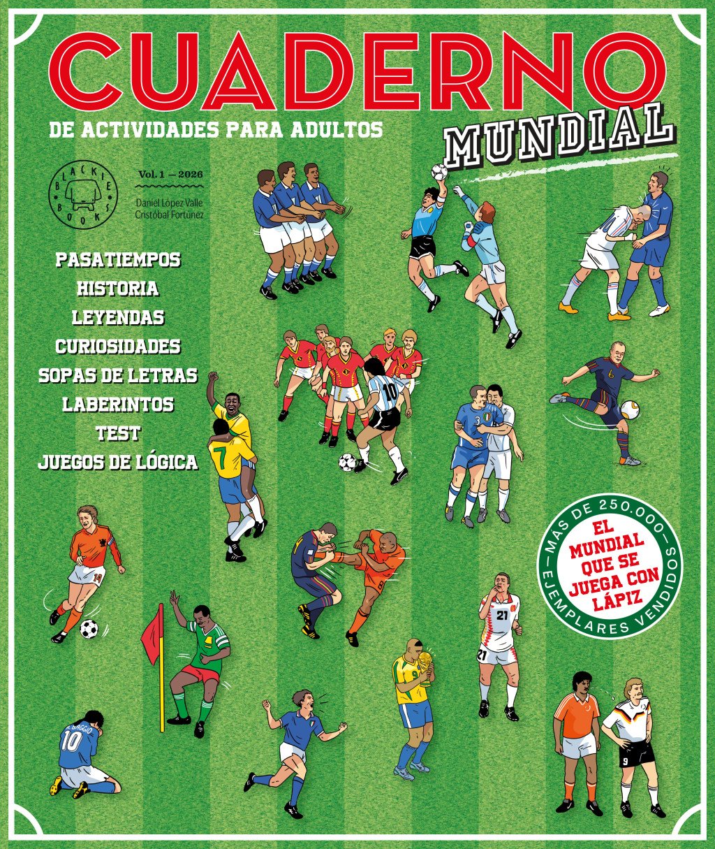 Cuaderno de actividades para adultos. MUNDIAL de fútbol. 9791387748029