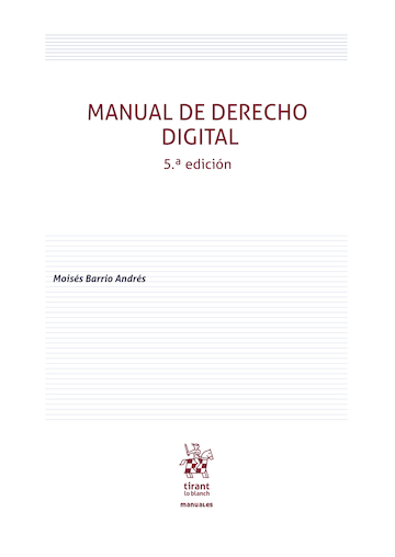 Manual de derecho digital. 9791370593933
