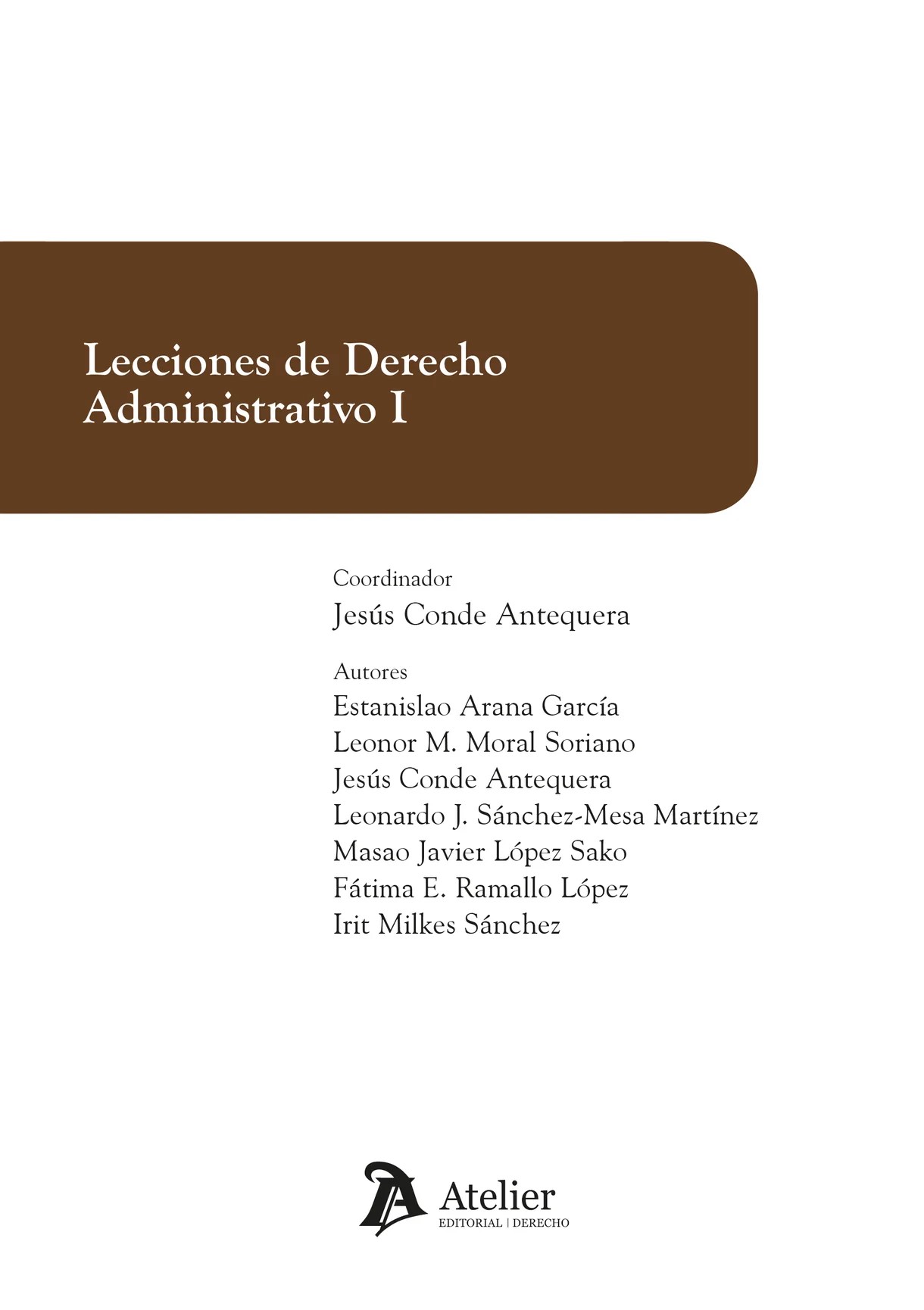 Lecciones de Derecho Administrativo I. 9791388250866