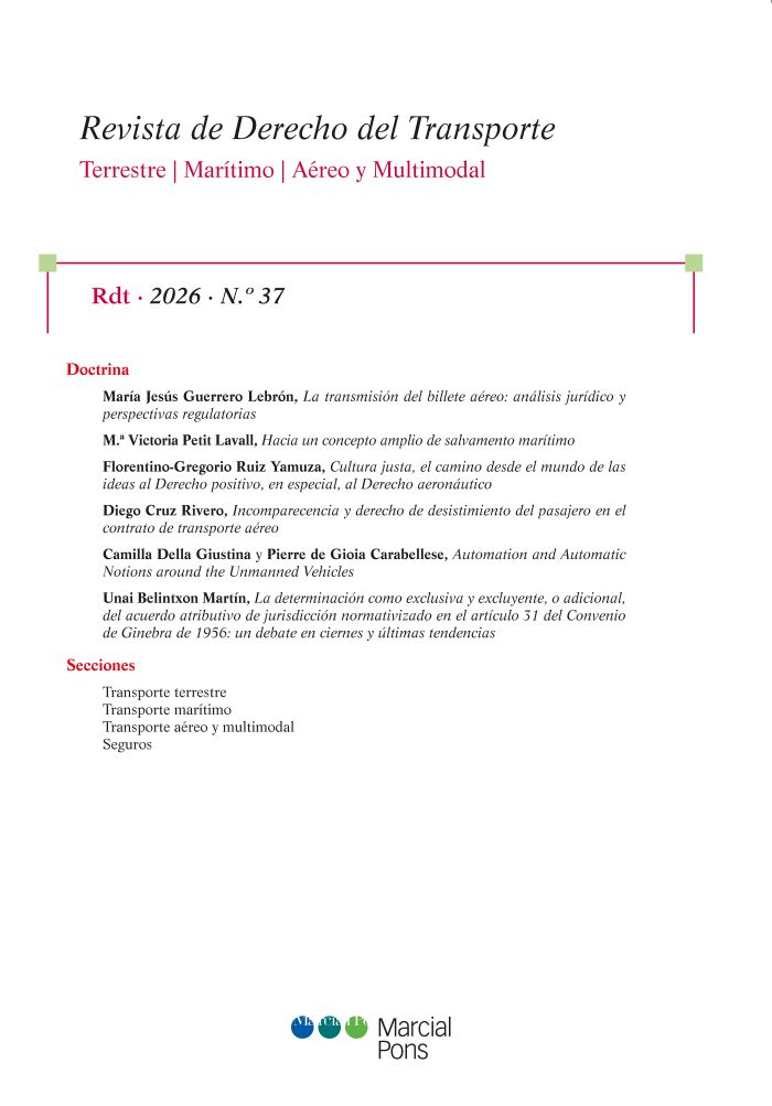 Revista de Derecho del Transporte, Nº 37, año 2026. 101140702