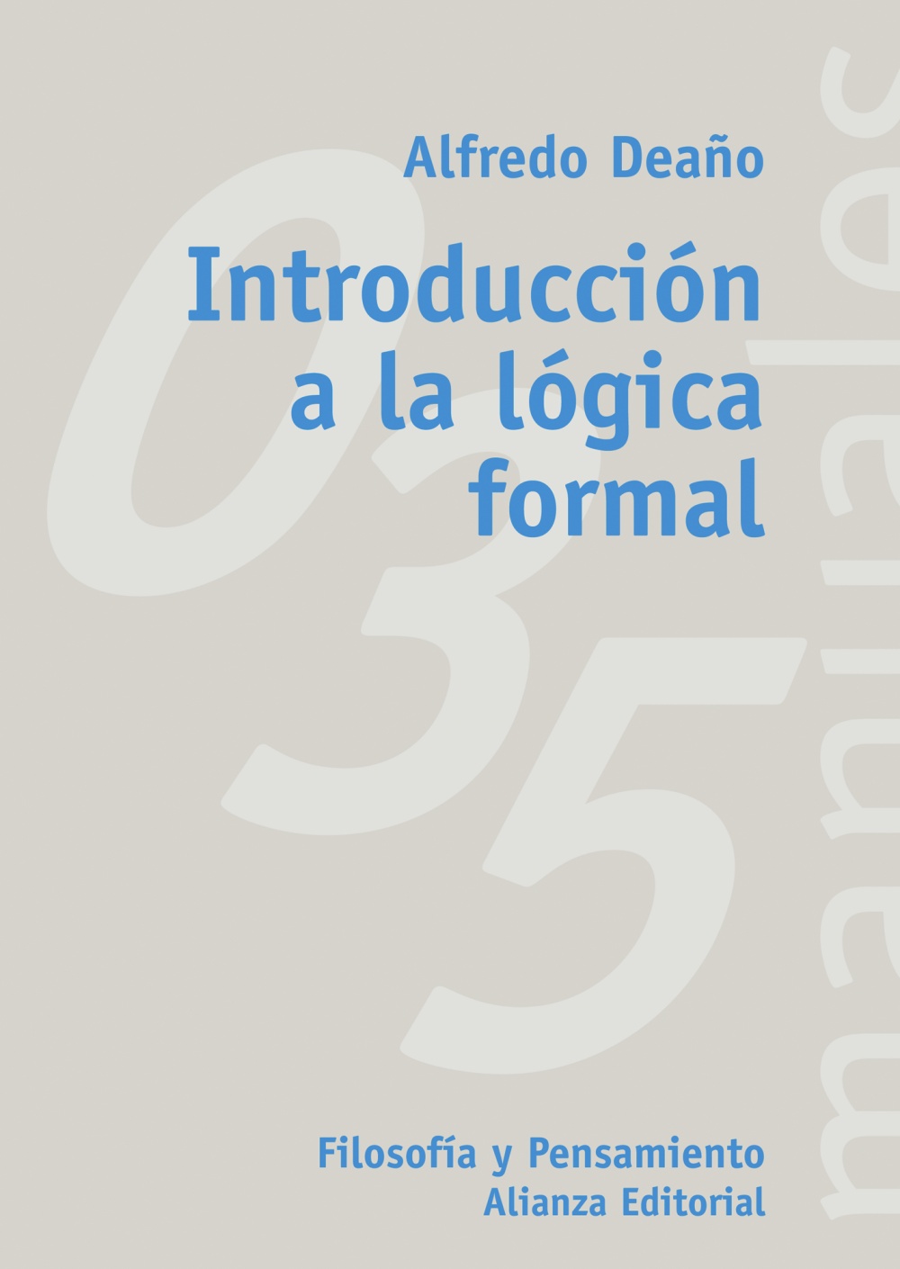 Introducción a la lógica formal. 9788420686813