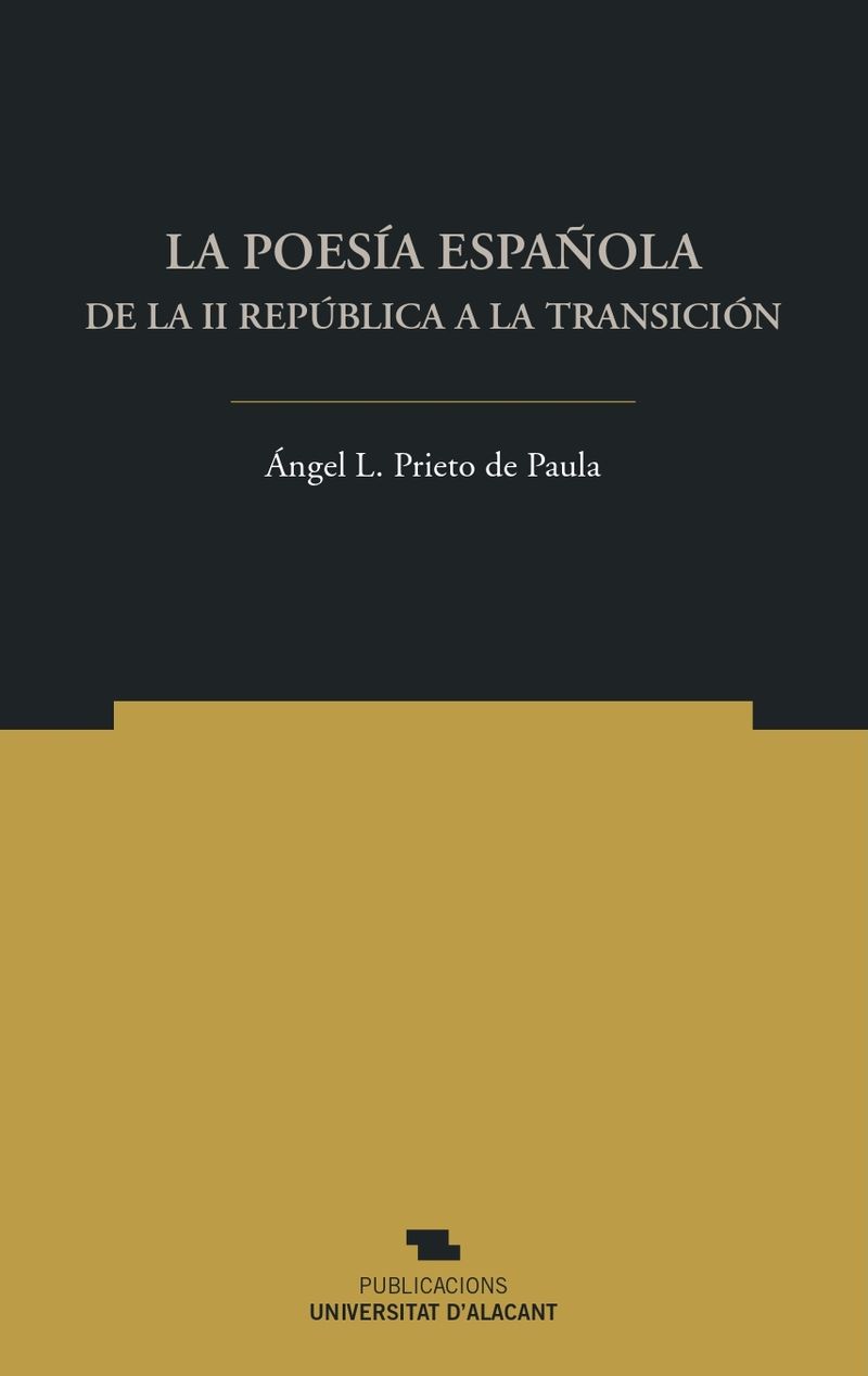 La poesía española de la II República a la Transición. 9788497177467